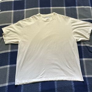 Men’s XL Garment Dyed Max Heavyweight Cotton Cream T Shirt